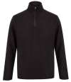 H858 Henbury Zip Neck Micro Fleece Black colour image